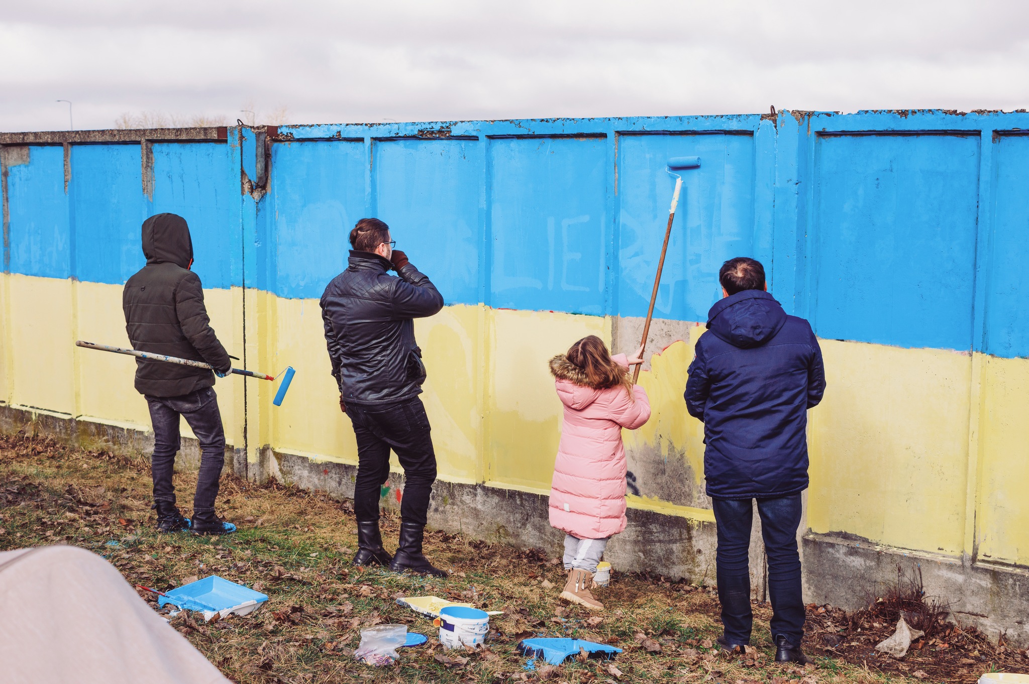 Ukrainos vėliava Kaune - Vilmanto Ramono nuotr.